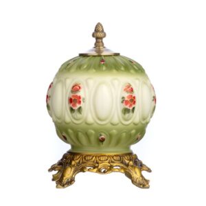 10" Nite Lite/Green with Red Flower